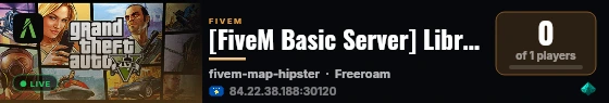 [FiveM Basic Server] Libratestserver live status badge