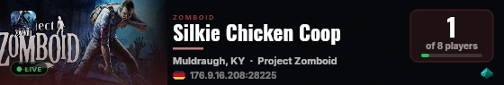 Silkie Chicken Coop live status badge