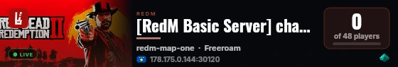 [RedM Basic Server] change-me live status badge