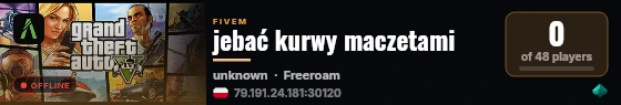 jebać kurwy maczetami live status badge