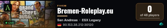 Bremen-Roleplay.eu live status badge