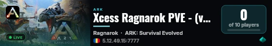 Xcess Ragnarok PVE - (v361.7) live status badge