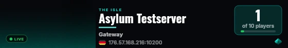 Asylum Testserver live status badge