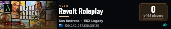 Revolt Roleplay live status badge