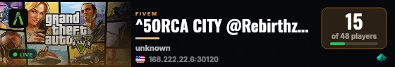 ^5ORCA CITY @RebirthzVPS live status badge