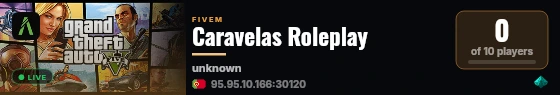 Caravelas Roleplay live status badge