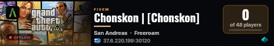 Chonskon | [Chonskon] live status badge
