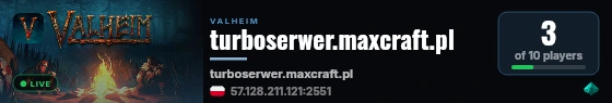 turboserwer.maxcraft.pl live status badge