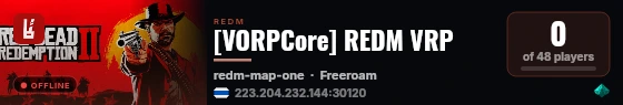 [VORPCore] REDM VRP live status badge