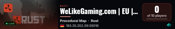 WeLikeGaming.com live status badge