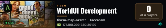 WorldUI Development live status badge