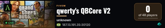 qwerty's QBCore V2 live status badge