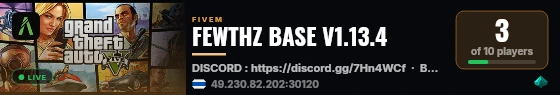 FEWTHZ BASE V1.13.4 live status badge