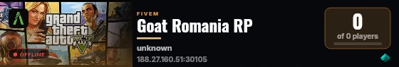 Goat Romania RP live status badge