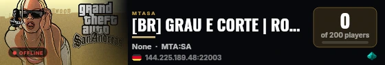 [BR] GRAU E CORTE | ROLEPLAY | FOCADO EM MOTOS, GRAU, 59D, FAVELAS | [BR] live status badge