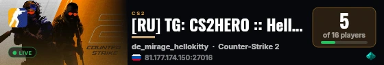 [RU] TG: CS2HERO :: Hello Kitty Mirage :: cs2hero.fun #2 live status badge