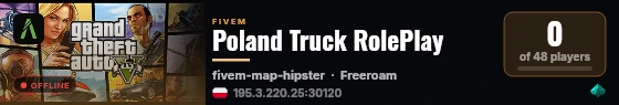 Poland Truck RolePlay live status badge