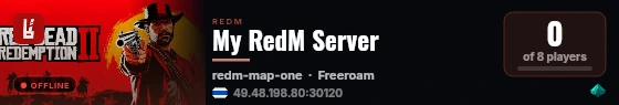 My RedM Server live status badge