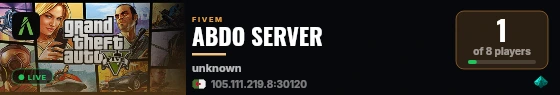 ABDO SERVER live status badge