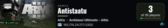 Antistaatu live status badge