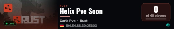 Helix Pve Soon live status badge