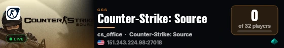 Counter-Strike: Source live status badge
