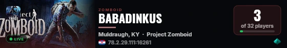 BABADINKUS live status badge