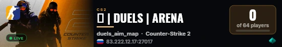 🤺 | DUELS | ARENA live status badge