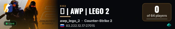 🎯 | AWP | LEGO 2 live status badge