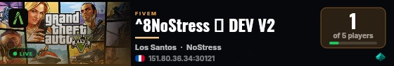 ^8NoStress ➜ DEV V2 live status badge