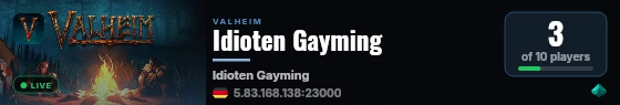 Idioten Gayming live status badge