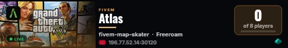 Atlas live status badge
