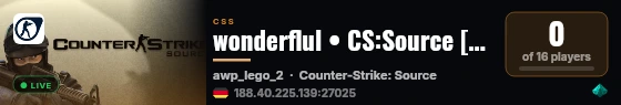 wonderflul • CS:Source [Dota Sounds] live status badge