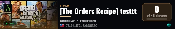 [The Orders Recipe] testtt live status badge