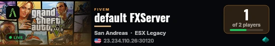 default FXServer live status badge