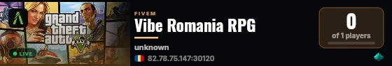 Vibe România RPG | [ESX Legacy] live status badge