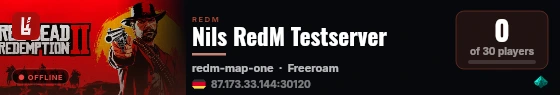 Nils RedM Testserver live status badge