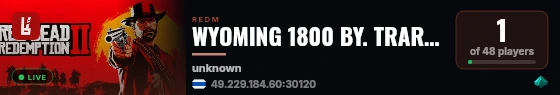 WYOMING 1800 BY. TRAR TEW live status badge