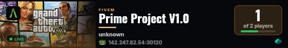 Prime Project V1.0 live status badge