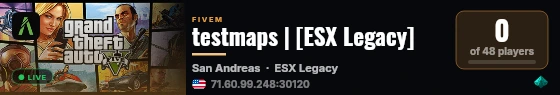 testmaps | [ESX Legacy] live status badge