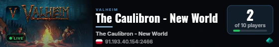 The Caulibron - New World live status badge
