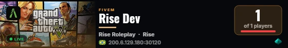 Rise Dev live status badge