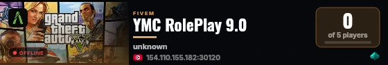 YMC RolePlay 9.0 live status badge