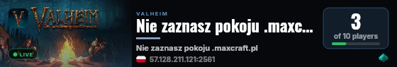 Nie zaznasz pokoju .maxcraft.pl live status badge