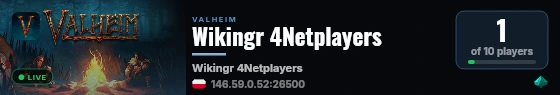 Wikingr 4Netplayers live status badge