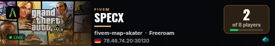 SPECX live status badge