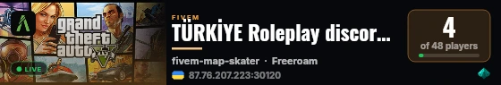 TÜRKİYE Roleplay discord.gg/trroleplay live status badge