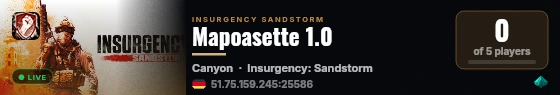 Mapoasette 1.0 live status badge