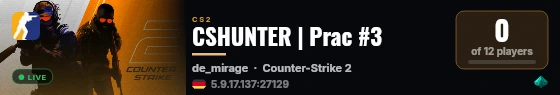 CSHUNTER | Prac #3 live status badge
