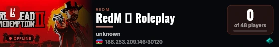 RedM │ Roleplay live status badge